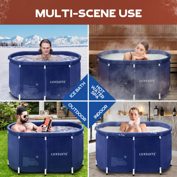 Portable Bathtub Foldable Soaking Ice Bath Spa Tub Thickening Freestanding 300L - Image 2