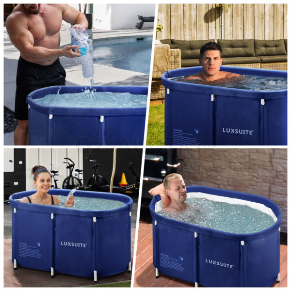 Portable Bathtub Foldable Soaking Ice Bath Spa Tub Thickening Freestanding 300L - Image 4