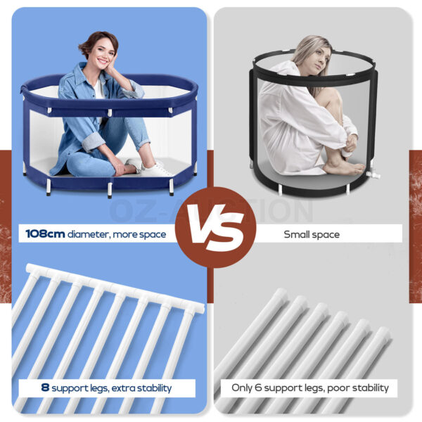 Portable Bathtub Foldable Soaking Ice Bath Spa Tub Thickening Freestanding 300L - Image 5